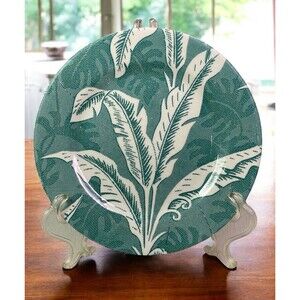 Vintage Tepco Palm Green Salad Plate Restaurant Ware MCM 7”